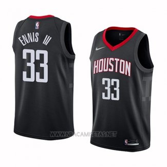 Camiseta Houston Rockets James Ennis III NO 33 Statement 2018 Negro