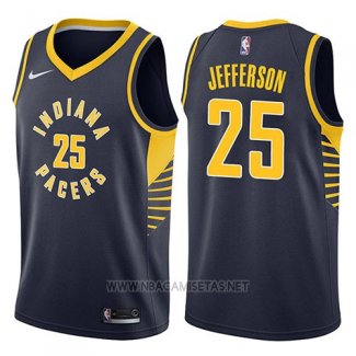 Camiseta Indiana Pacers Al Jefferson NO 25 Icon 2017-18 Azul