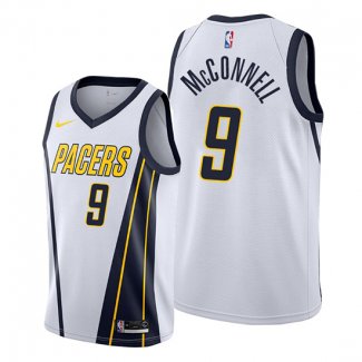 Camiseta Indiana Pacers T.j. Mcconnell NO 9 Earned 2019-20 Blanco