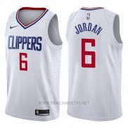 Camiseta Los Angeles Clippers Deandre Jordan NO 6 Association 2017-18 Blanco