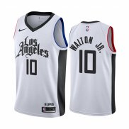 Camiseta Los Angeles Clippers Derrick Walton Jr. NO 10 Ciudad Blanco