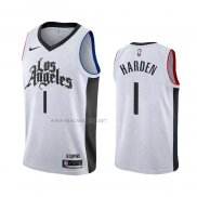 Camiseta Los Angeles Clippers James Harden NO 1 Ciudad 2019-20 Blanco