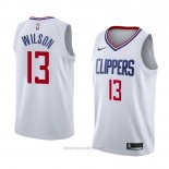 Camiseta Los Angeles Clippers Jamil Wilson NO 13 Association 2018 Blanco