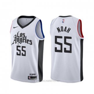 Camiseta Los Angeles Clippers Joakim Noah NO 55 Ciudad Blanco