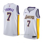 Camiseta Los Angeles Lakers Isaiah Thomas NO 7 Association 2018 Blanco