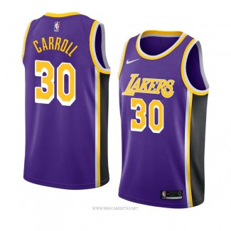 Camiseta Los Angeles Lakers Jeffrey Carroll NO 30 Statement 2018-19 Violeta