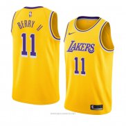 Camiseta Los Angeles Lakers Joel Berry II NO 11 Icon 2018-19 Amarillo