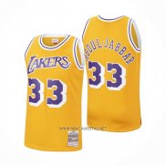 Camiseta Los Angeles Lakers Kareem Abdul-Jabbar NO 33 Mitchell & Ness 1984-85 Amarillo