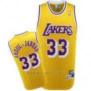 Camiseta Los Angeles Lakers Kareem Abdul-Jabbar NO 33 Retro Amarillo