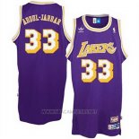 Camiseta Los Angeles Lakers Kareem Abdul-Jabbar NO 33 Retro Violeta