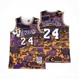Camiseta Los Angeles Lakers Kobe Bryant NO 24 Mitchell & Ness Lunar New Year Violeta