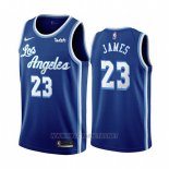 Camiseta Los Angeles Lakers Lebron James NO 23 Classic 2019-20 Azul