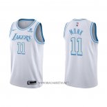Camiseta Los Angeles Lakers Malik Monk NO 11 Ciudad 2021-22 Blanco