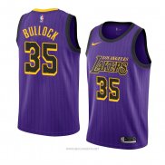 Camiseta Los Angeles Lakers Reggie Bullock NO 35 Ciudad 2018-19 Violeta