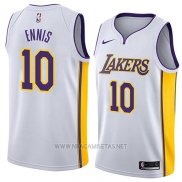 Camiseta Los Angeles Lakers Tyler Ennis NO 10 Association 2018 Blanco