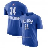 Camiseta Manga Corta All Star 2023 Giannis Antetokounmpo Azul