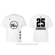 Camiseta Manga Corta Ben Simmons All Star 2019 Philadelphia 76ers Blanco