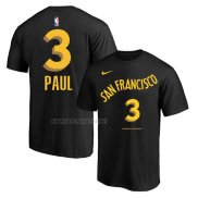 Camiseta Manga Corta Golden State Warriors Chris Paul Ciudad 2023-24 Negro