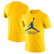 Camiseta Manga Corta Golden State Warriors Essential Jumpman Amarillo