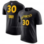 Camiseta Manga Corta Golden State Warriors Stephen Curry Ciudad 2023-24 Negro