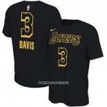 Camiseta Manga Corta Los Angeles Lakers Anthony Davis Negro