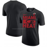 Camiseta Manga Corta Miami Heat Negro