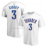 Camiseta Manga Corta Oklahoma City Thunder Josh Giddey Blanco