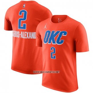 Camiseta Manga Corta Oklahoma City Thunder Shai Gilgeous-Alexander Statement Naranja