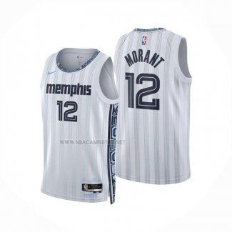 Camiseta Memphis Grizzlies Ja Morant NO 12 Ciudad 2025-26 Blanco