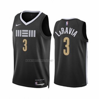 Camiseta Memphis Grizzlies Jake Laravia NO 3 Ciudad 2023-24 Negro