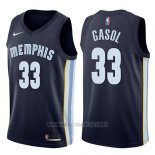 Camiseta Memphis Grizzlies Marc Gasol NO 33 Icon 2017-18 Azul