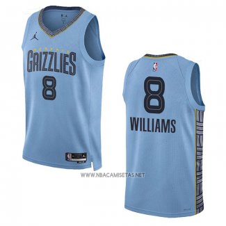 Camiseta Memphis Grizzlies Ziaire Williams NO 8 Statement 2022-23 Azul