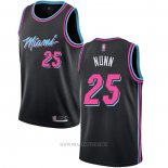 Camiseta Miami Heat Kendrick Nunn NO 25 Ciudad 2018-19 Negro