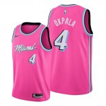 Camiseta Miami Heat Kz Okpala NO 4 Earned 2019-20 Rosa