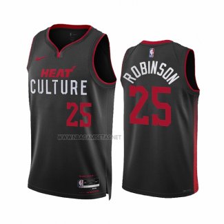 Camiseta Miami Heat Orlando Robinson NO 25 Ciudad 2023-24 Negro