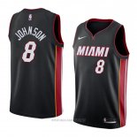 Camiseta Miami Heat Tyler Johnson NO 8 Icon 2018 Negro