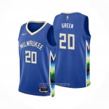 Camiseta Milwaukee Bucks A. J. Green NO 20 Ciudad 2022-23 Azul