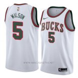 Camiseta Milwaukee Bucks D.j. Wilson NO 5 Classic 2018 Blanco