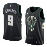 Camiseta Milwaukee Bucks Donte Divincenzo NO 9 Statement 2018 Negro