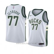 Camiseta Milwaukee Bucks Ersan Llyasova NO 77 Association 2018 Blanco