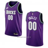 Camiseta Milwaukee Bucks Joe Ingles NO 00 Classic 2022-23 Violeta