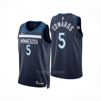 Camiseta Minnesota Timberwolves Anthony Edwards NO 5 Icon 2024-25 Azul