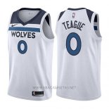 Camiseta Minnesota Timberwolves Jeff Teague NO 0 Association 2017-18 Blanco