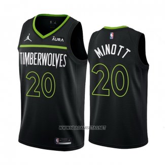 Camiseta Minnesota Timberwolves Josh Minott NO 20 Statement 2022-23 Negro