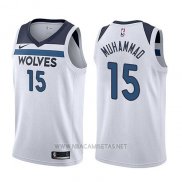 Camiseta Minnesota Timberwolves Shabazz Muhammad NO 15 Association 2017-18 Blanco