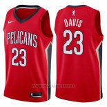 Camiseta New Orleans Pelicans Anthony Davis NO 23 Statement 2017-18 Rojo