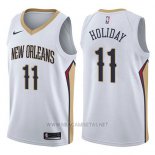 Camiseta New Orleans Pelicans Jrue Holiday NO 11 Association 2017-18 Blanco