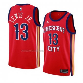 Camiseta New Orleans Pelicans Kira Lewis Jr NO 13 Statement 2023-24 Rojo