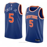 Camiseta New York Knicks Dennis Smith Jr. NO 5 Icon 2018 Azul