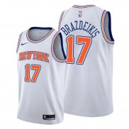 Camiseta New York Knicks Iggy Brazdeikis NO 17 Statement 2019-20 Blanco